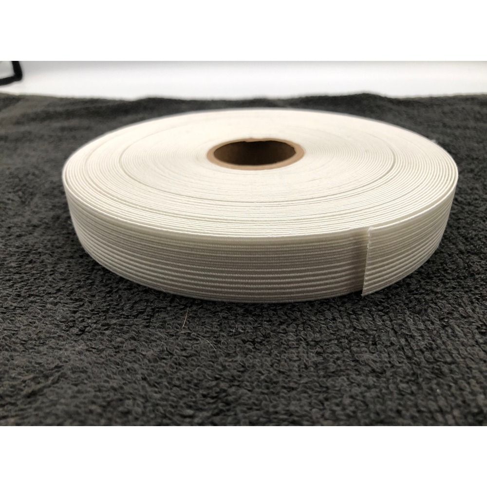 Bulk 1 inch White Elastic Roll is 6.5" across Sewing Knit Flat Elastic Band